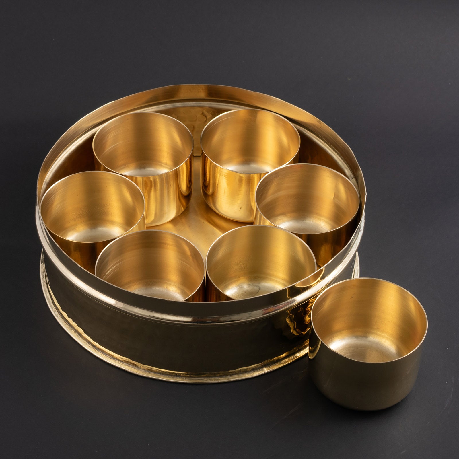Brass Masala Dani (Spices Box)