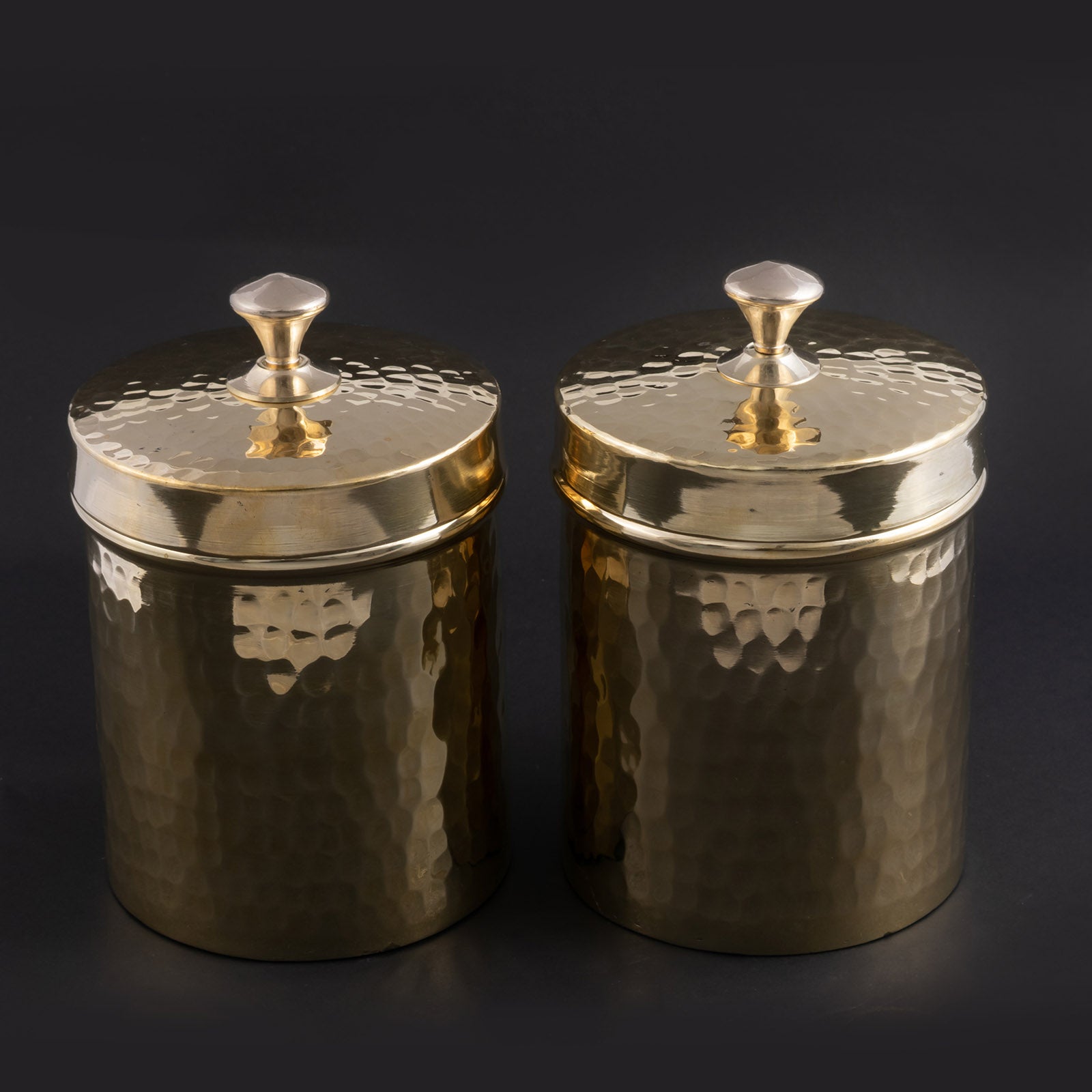 Tea/Sugar BOX (Set of 2 Brass Containers)
