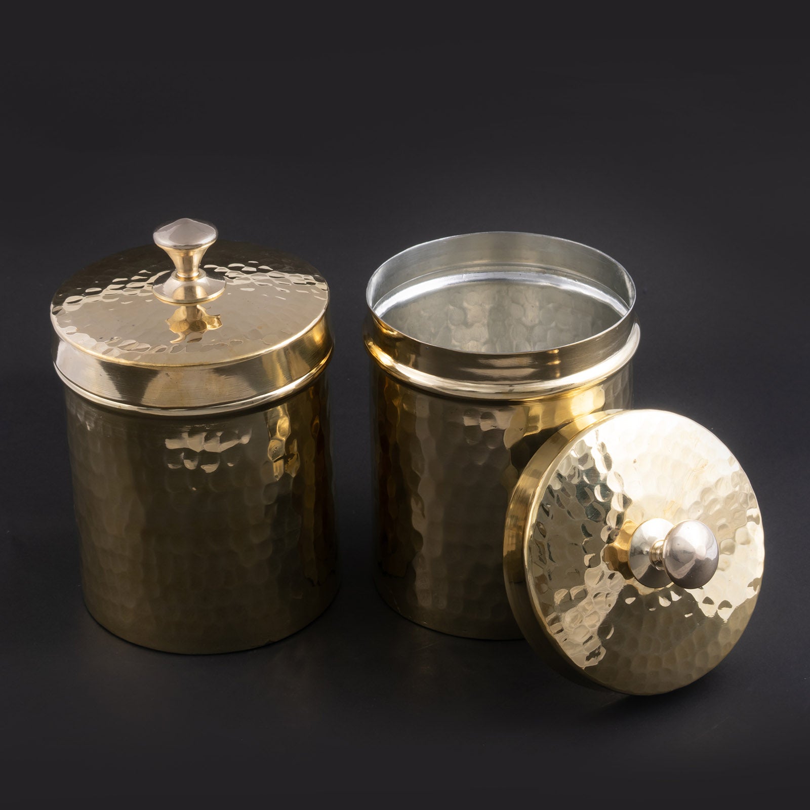 Tea/Sugar BOX (Set of 2 Brass Containers)