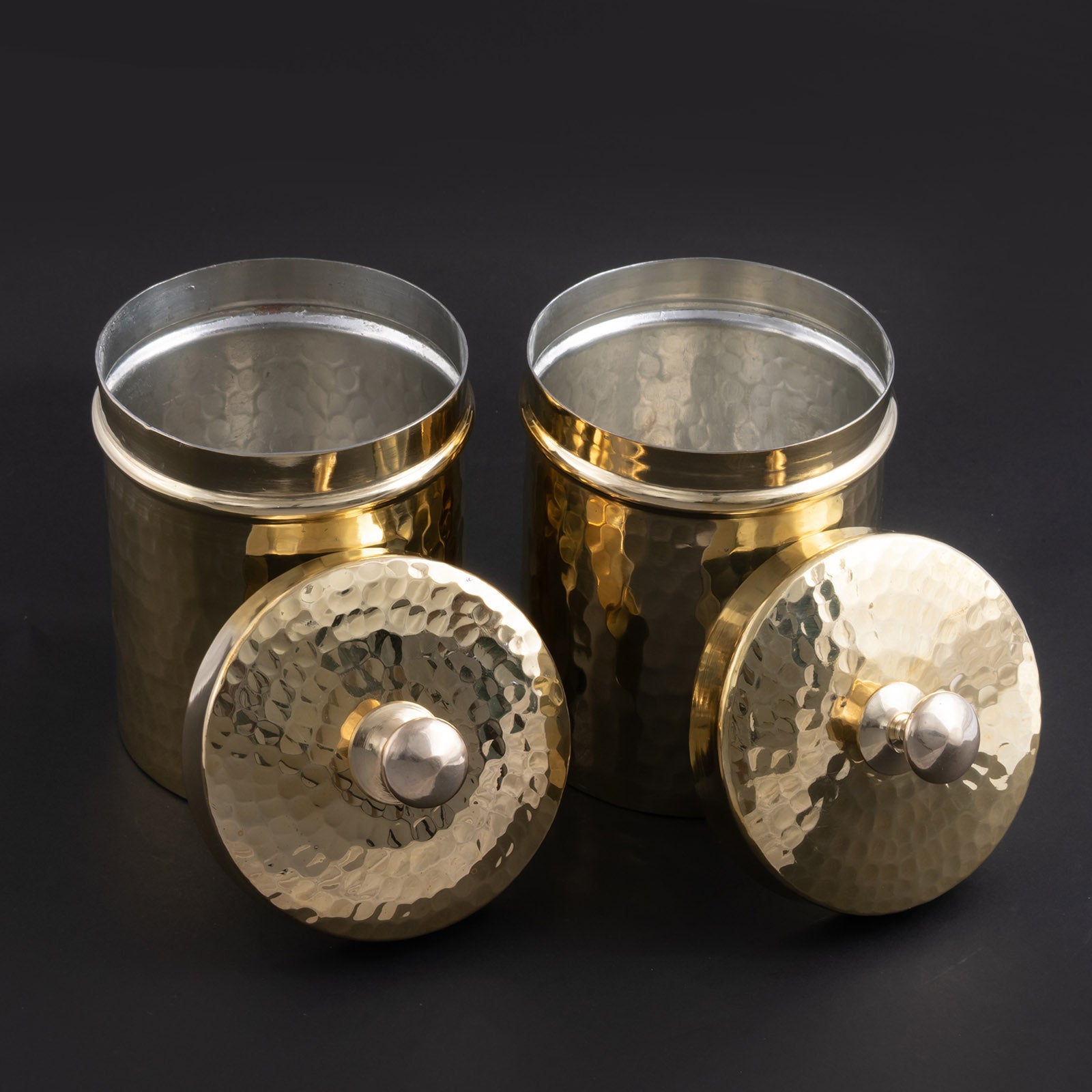Tea/Sugar BOX (Set of 2 Brass Containers)