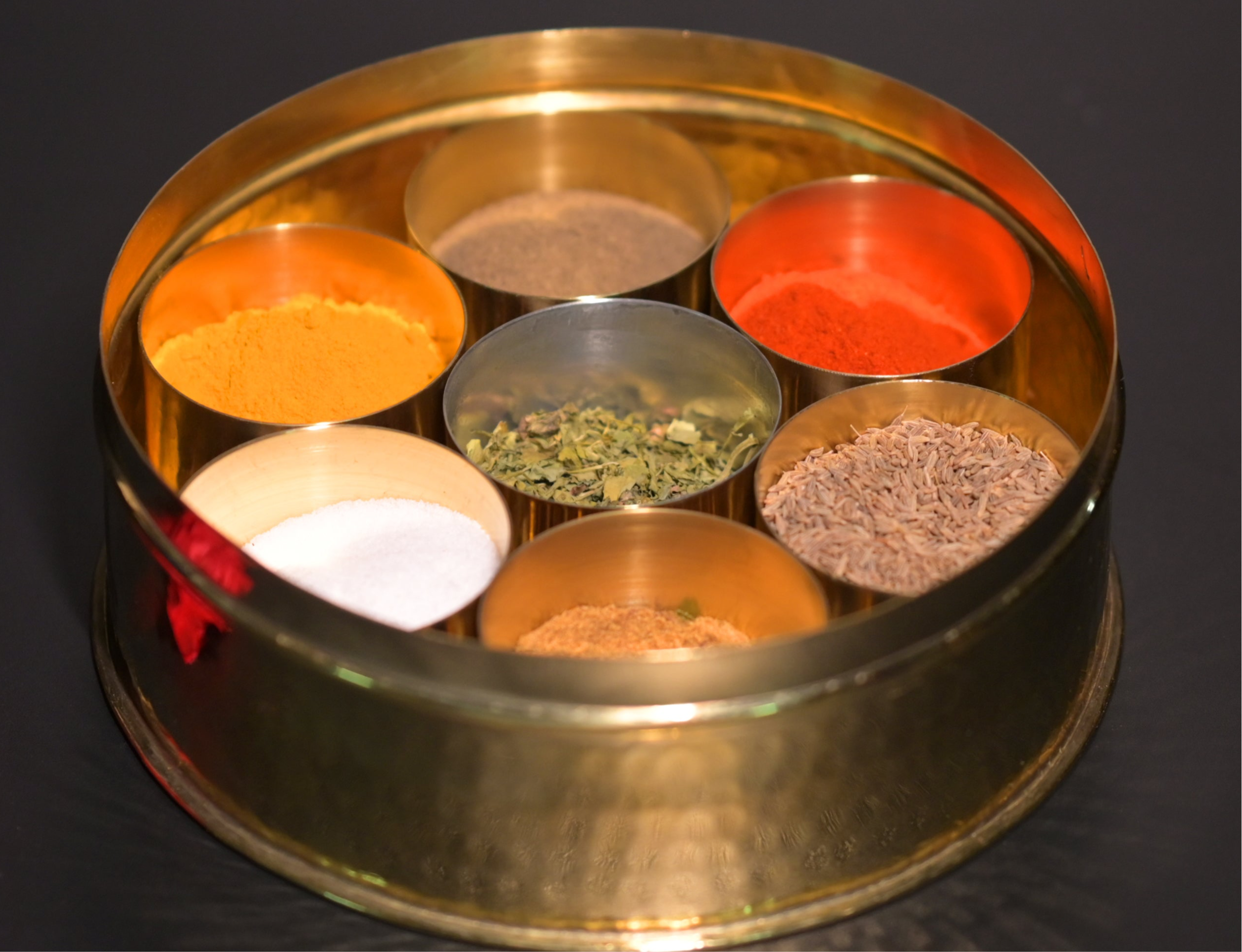 Brass Masala Dani (Spices Box)