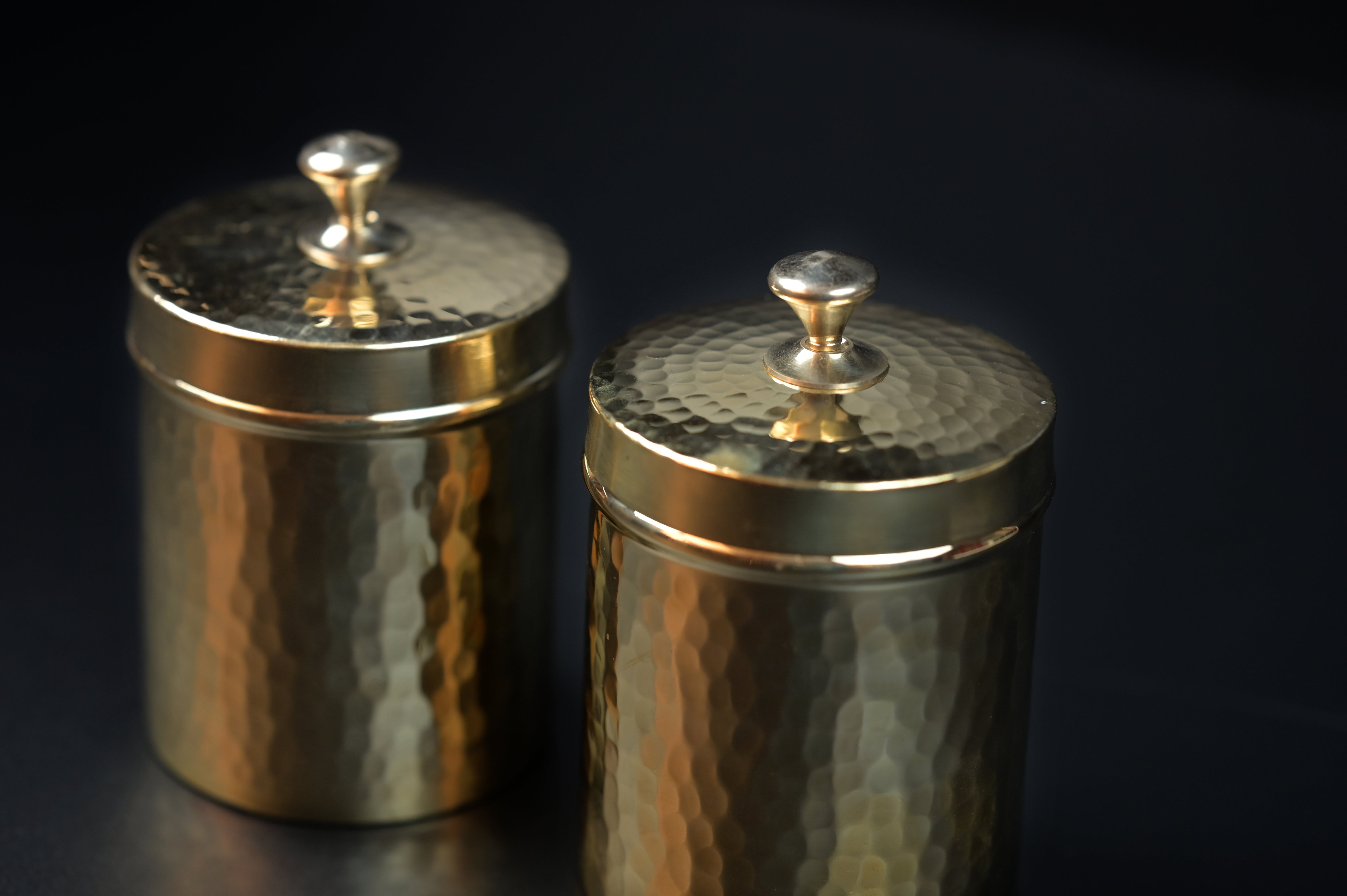 Tea/Sugar BOX (Set of 2 Brass Containers)