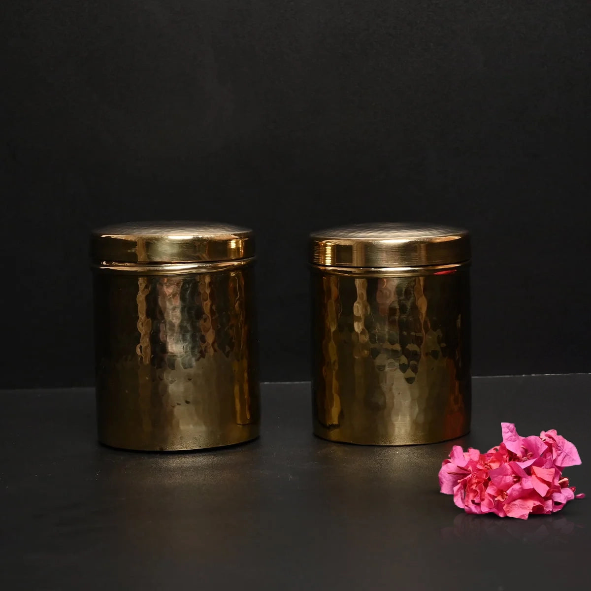 Tea/Sugar BOX (Set of 2 Brass Dabba)