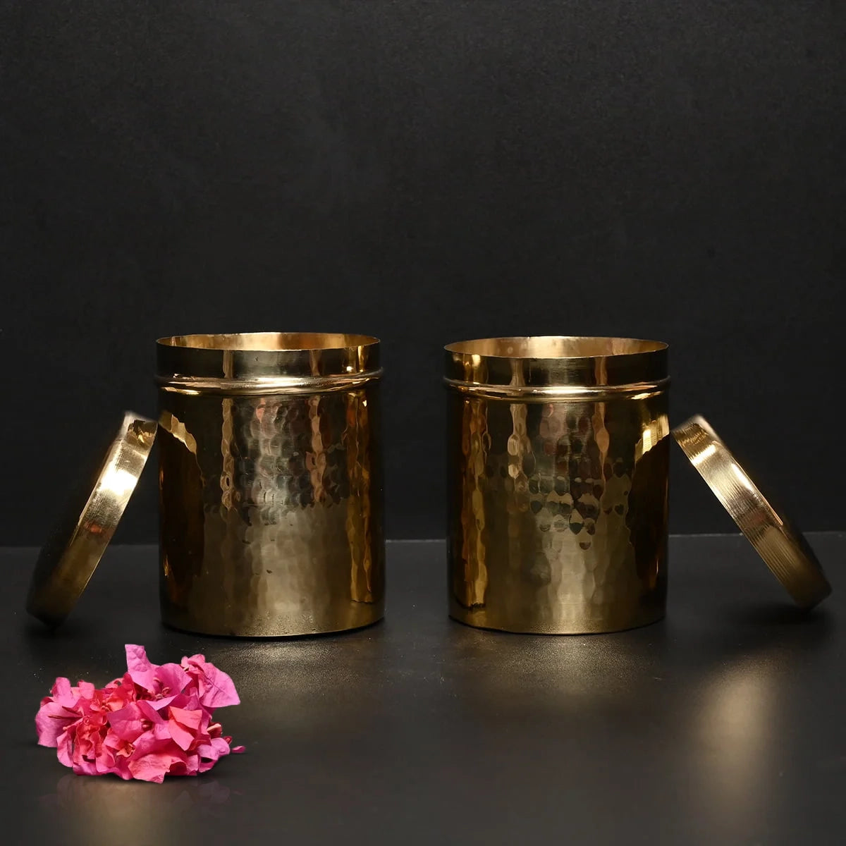 Tea/Sugar BOX (Set of 2 Brass Dabba)