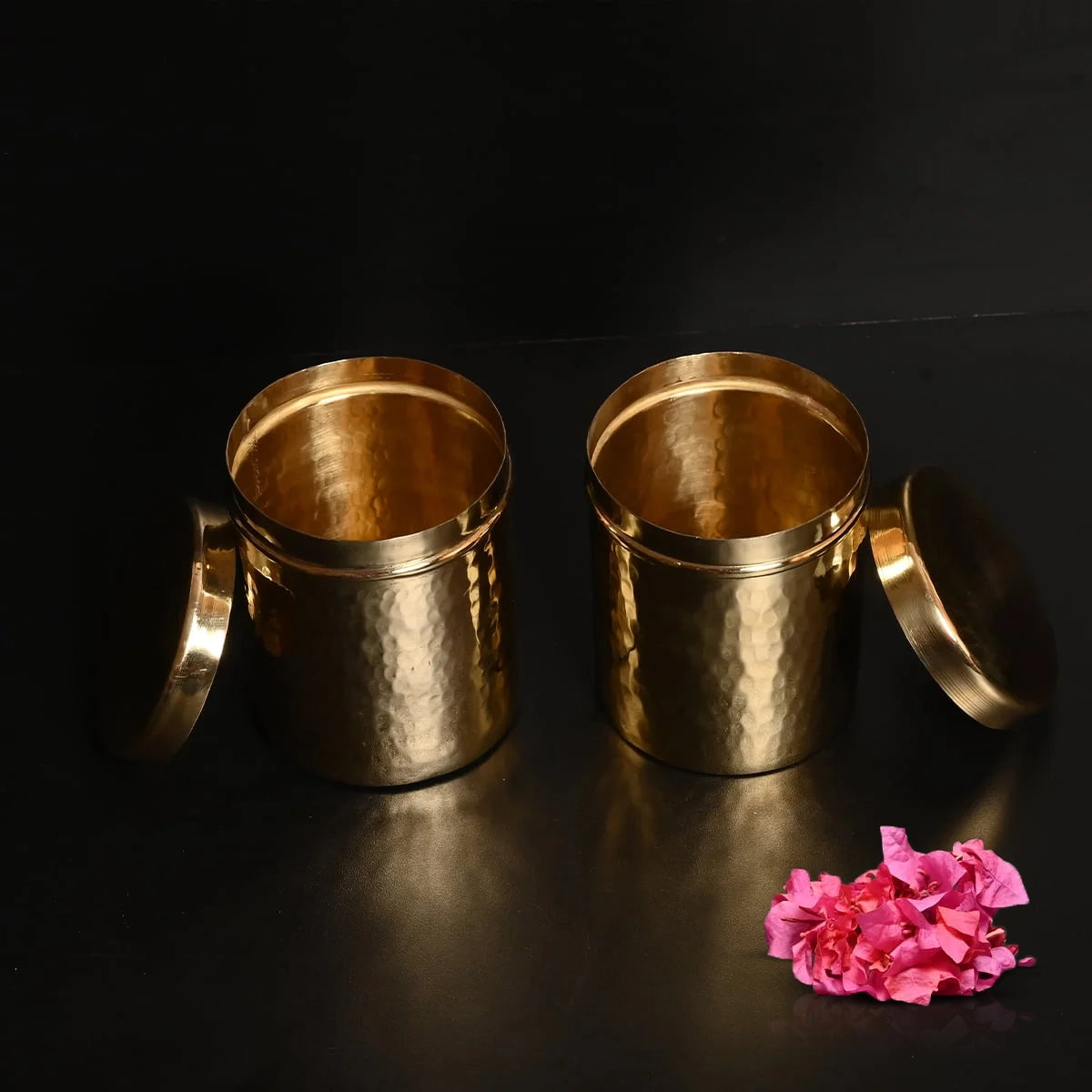 Tea/Sugar BOX (Set of 2 Brass Dabba)