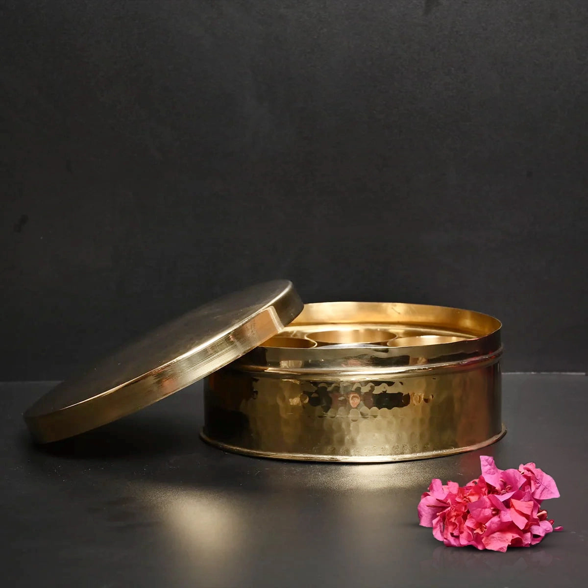 Brass Masala Dani (Spices Box)